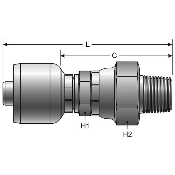 PRO Series Braid Couplings, Gates, Mfr#: 4P-4MPX